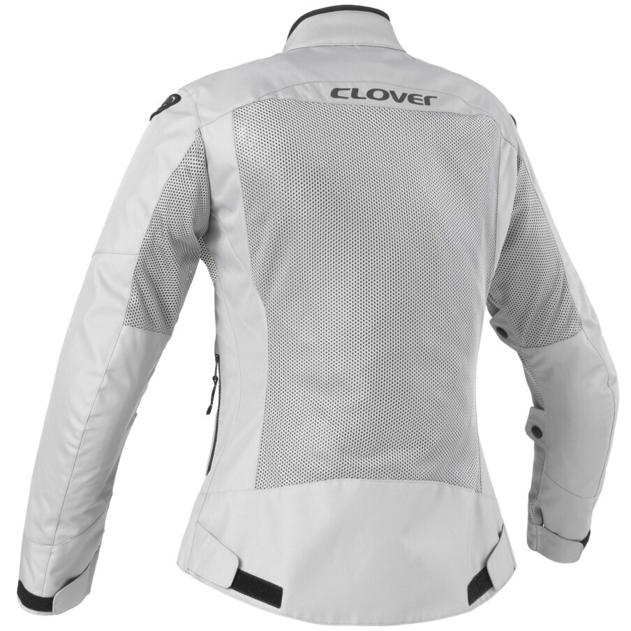 Clover TROPICA LADY Perforierte Damen Motorradjacke Grau Schwarz