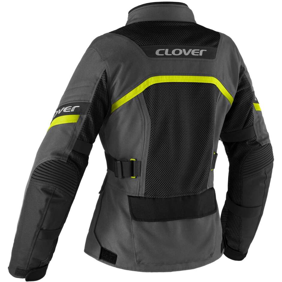 Clover VENTOURING 4 LADY WP Women's Motorcycle Jacket Yellow Dark Grey Black