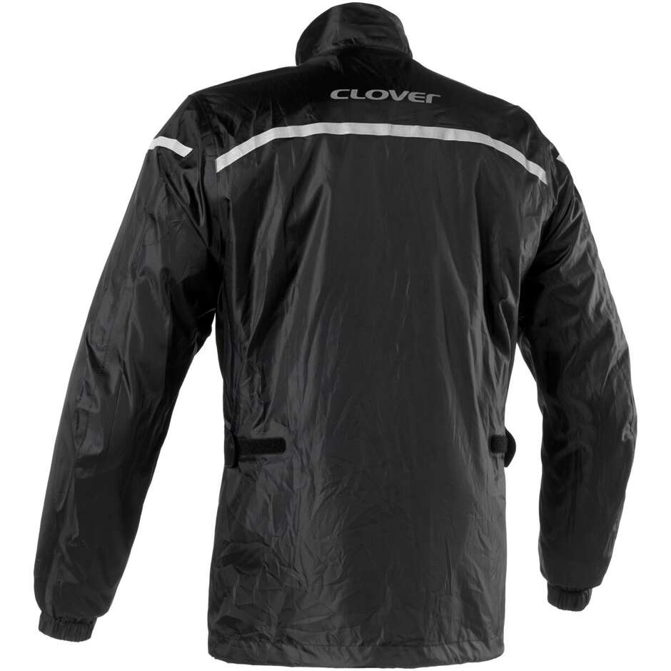 Clover WET PRO WP Motorrad-Regenjacke Schwarz