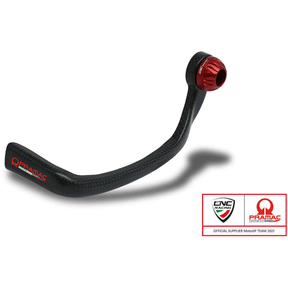 Clutch-Guard Carbon Race PL250 - Protection de levier d'embrayage en carbone brillant - Pramac Racing Limited Edition CNC Racing Red