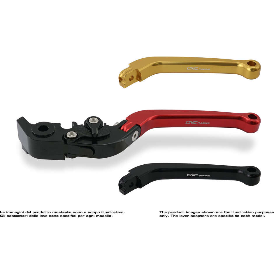 Clutch Lever LCF41 - Long Folding Model CNC Racing Red