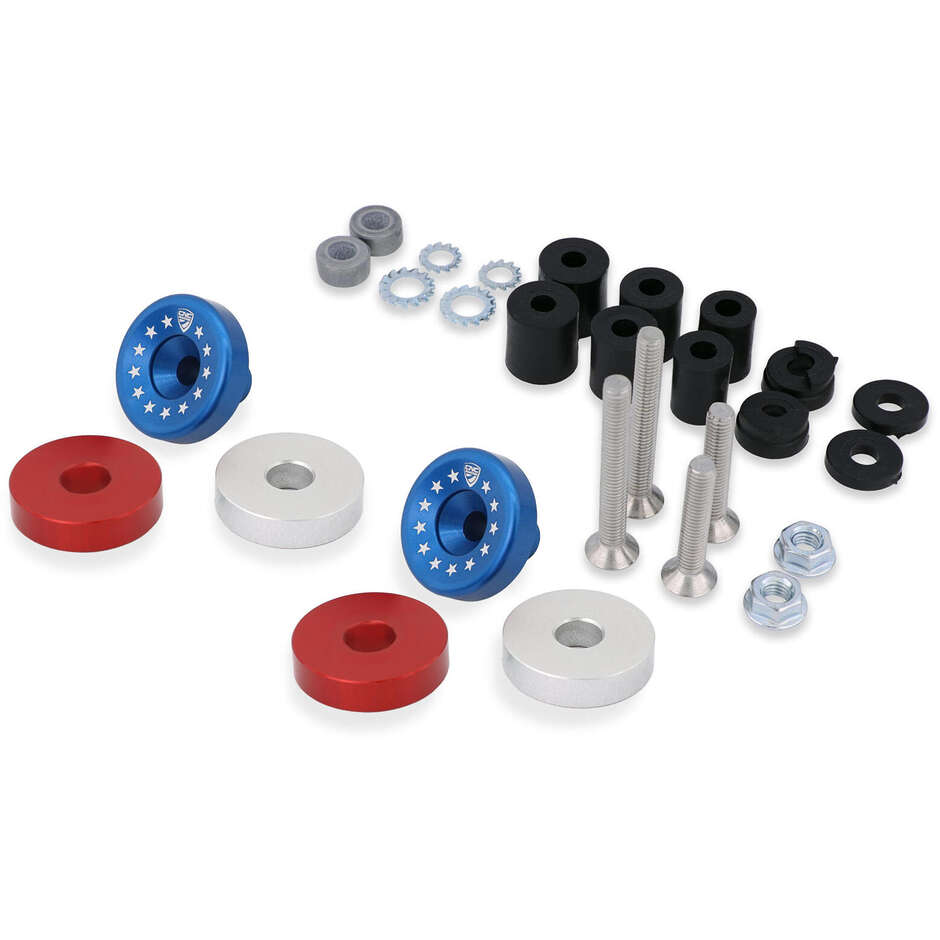 CM242 "Stars and Stripes" CNC Racing Blue Handlebar End Weights