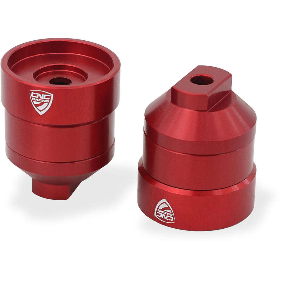 CM243 Handlebar End Weights Moto Guzzi V85 TT CNC Racing Red