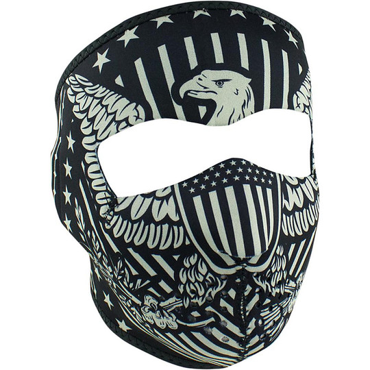 Collar Zanheadgear Motorcycle Mask Full Face Mask Vintage Eagle