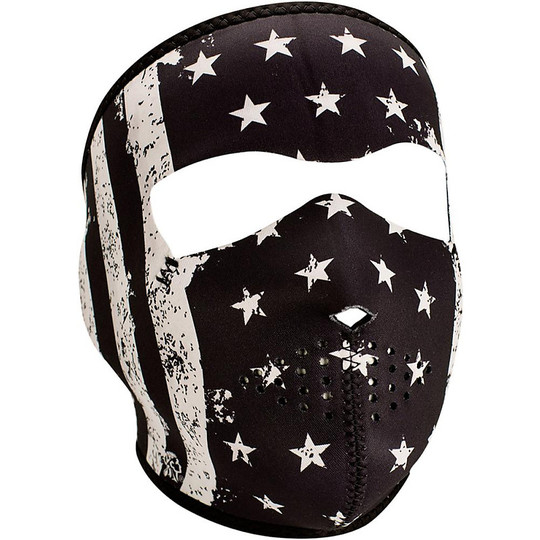 Collar Zanheadgear Motorcycle Mask Full Face Mask Vintage Flag
