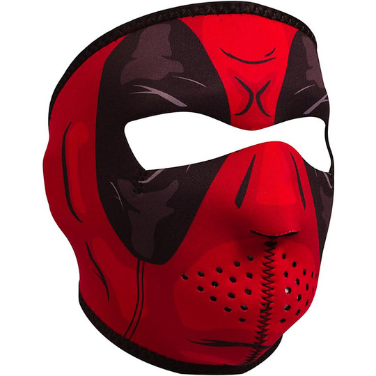 Collare Maschera Moto Zanheadgear Full Face Mask Alba Rossa