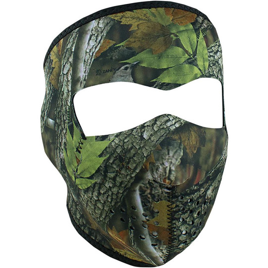 Collare Maschera Moto Zanheadgear Full Face Mask Mimetico Foresta