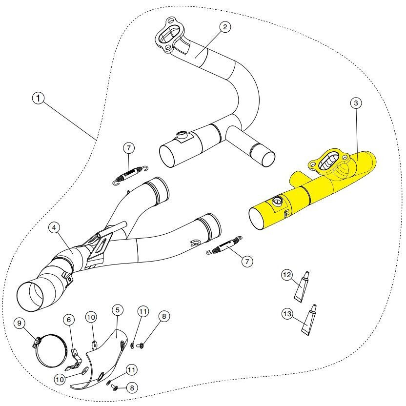 Collettori di Scarico Akrapovic H-B12R4R Per BMW R 1200 GS (13-18); R 1200 GS Adventure (14-18)