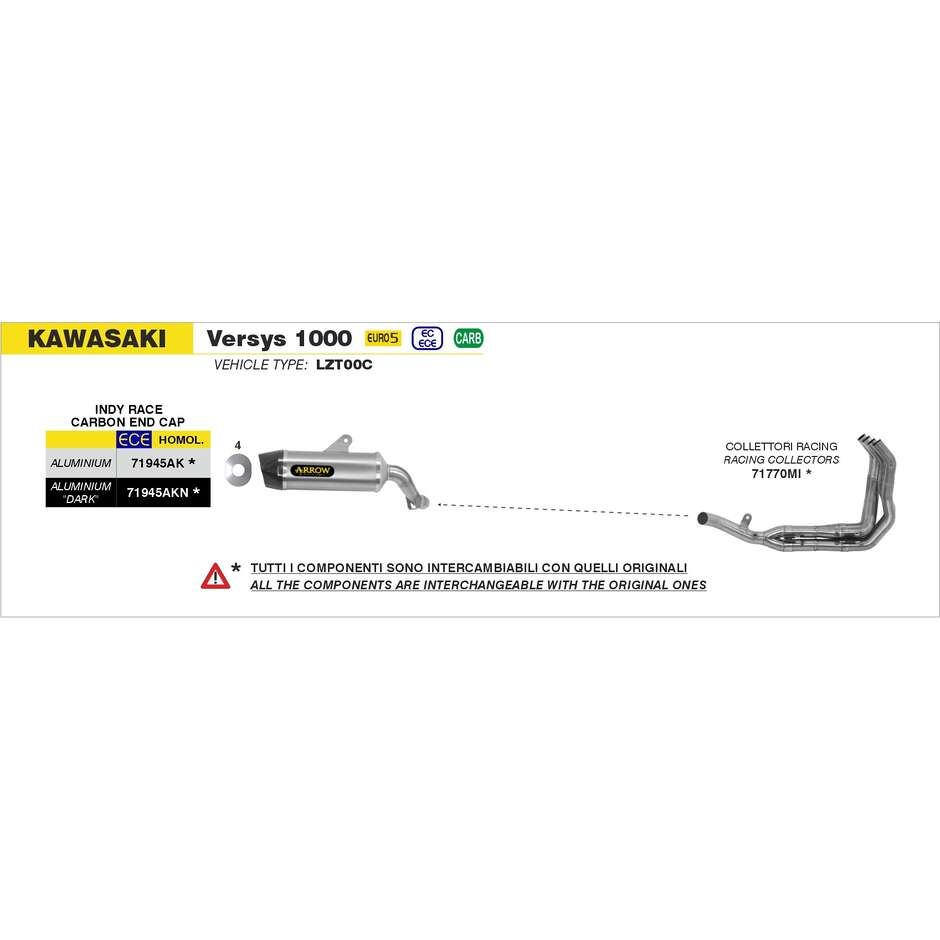 Collettori Racing Kawasaki VERSYS 1000 2021/2024