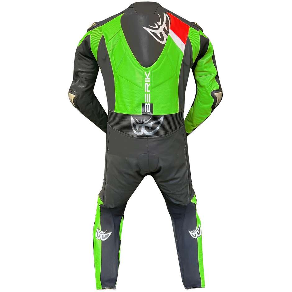 Combinaison Cuir Moto Professionnelle Berik 2.0 Whole Ls1-191315 GP3 Vert Magnésium Kawasaki