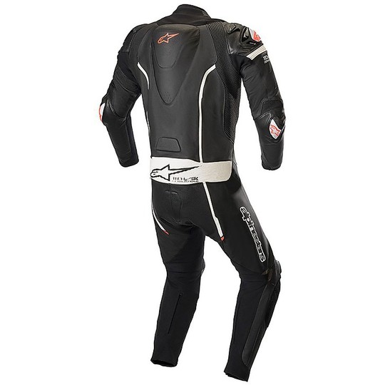 Combinaison de course de moto en cuir Alpinestars GP PRO v2 1pc compatible Tech-Air noir blanc