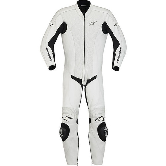 Combinaison de moto de course complète Alpinestar Monza modèle blanc