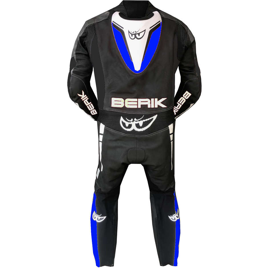 Combinaison de moto professionnelle en cuir Berik 2.0 Ls1-171334-BK noir bleu Yamaha