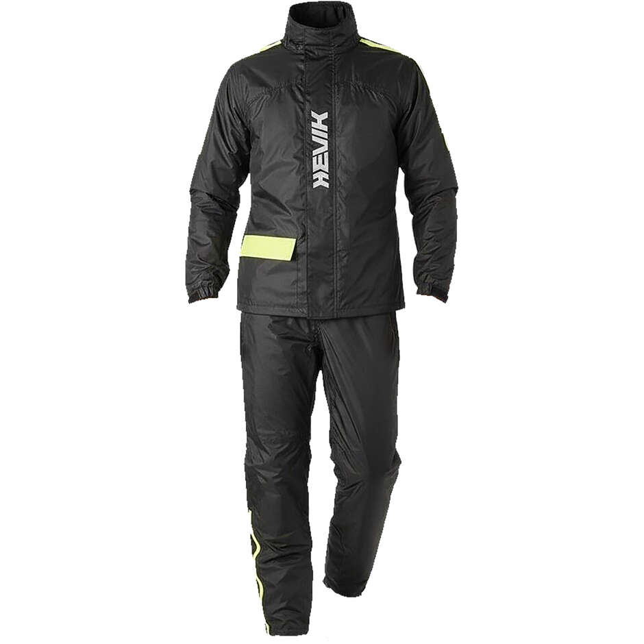 Combinaison de pluie 2 pièces Hevik Rainstop Black Yellow Fluo