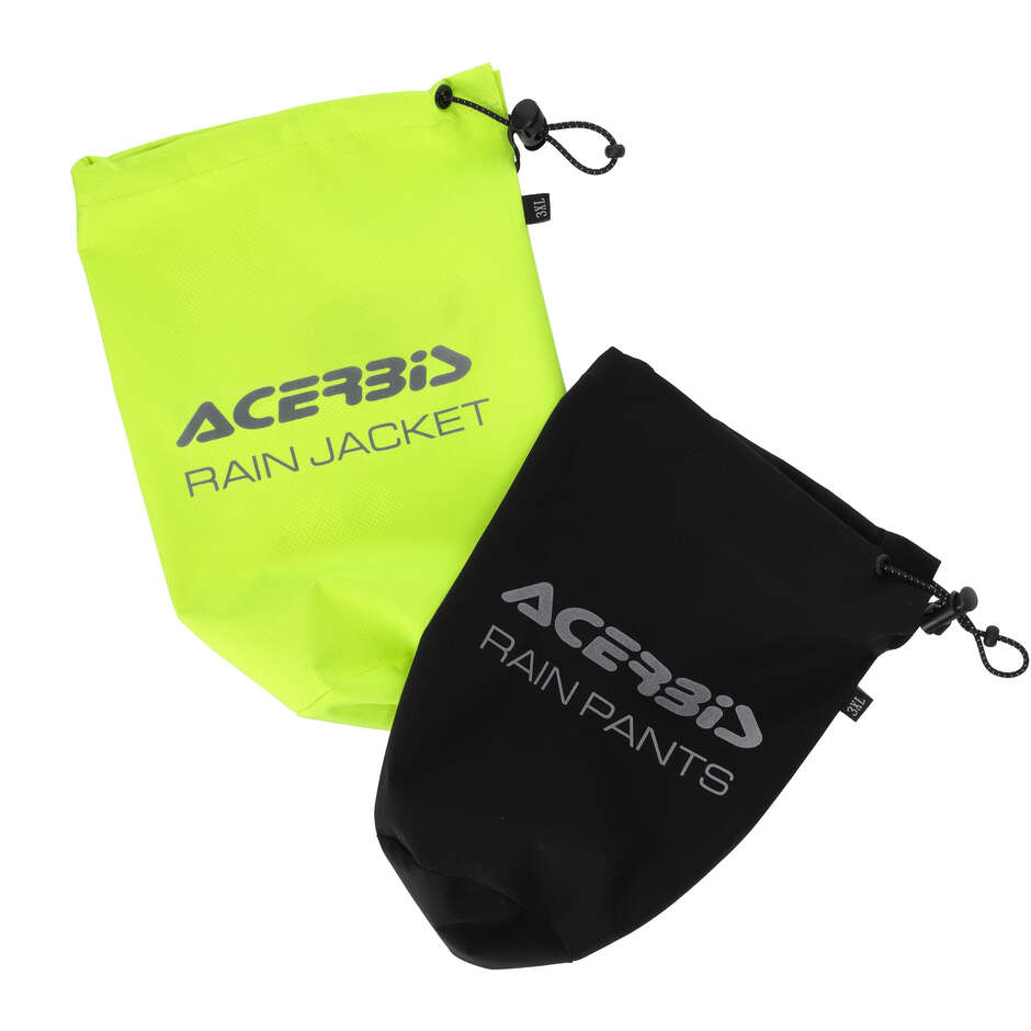 Combinaison de Pluie Acerbis Rain Set Thunder Noir Jaune Veste + Pantalon