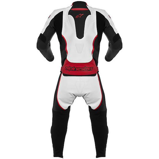 Combinaison moto Alpinestars divisible en cuir ORBITER 2PC LEATHER SUIT Noir Blanc Rouge Bleu