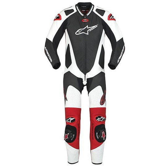 Combinaison moto Alpinestars GP PRO Full Leather Professional Noir Blanc Rouge
