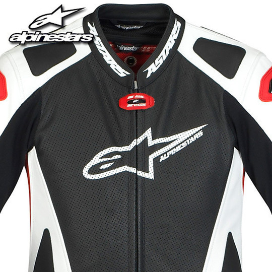Combinaison moto Alpinestars GP PRO Full Leather Professional Noir Blanc Rouge