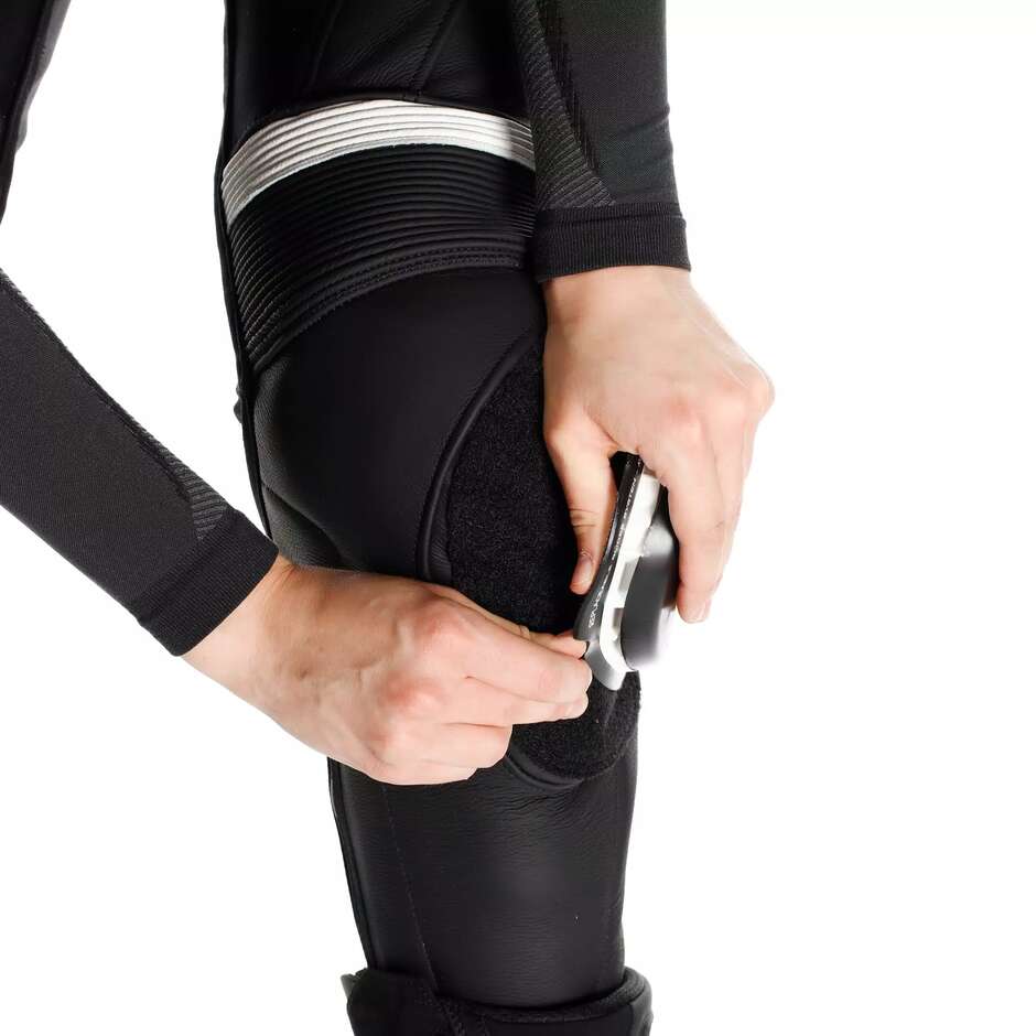 Combinaison moto divisible Dainese FULMINEA 2 pièces pour femme # Noir Blanc