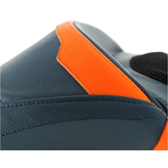 Combinaison moto en cuir divisible 2pcs Dainese MISTEL Black-Iris Orange