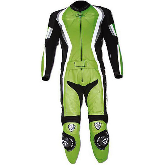 Combinaison Moto Femme Divisible En Cuir Arlen Ness Ls2-4292 Noir-Vert