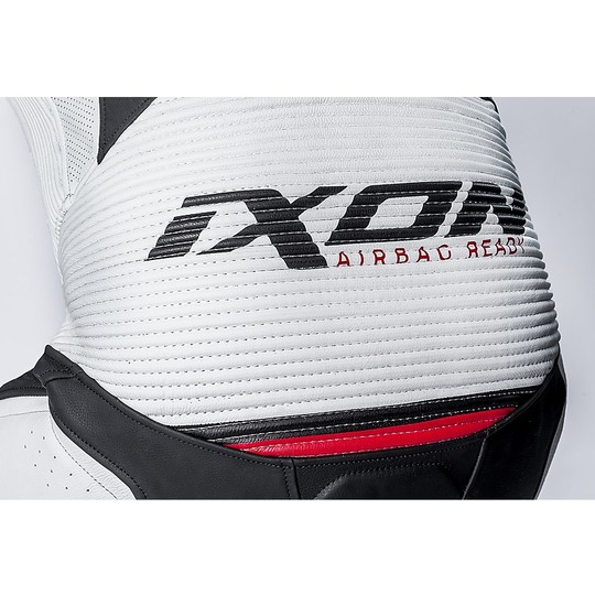 Combinaison moto Ixon VENDETTA Racing Leather Noir Blanc