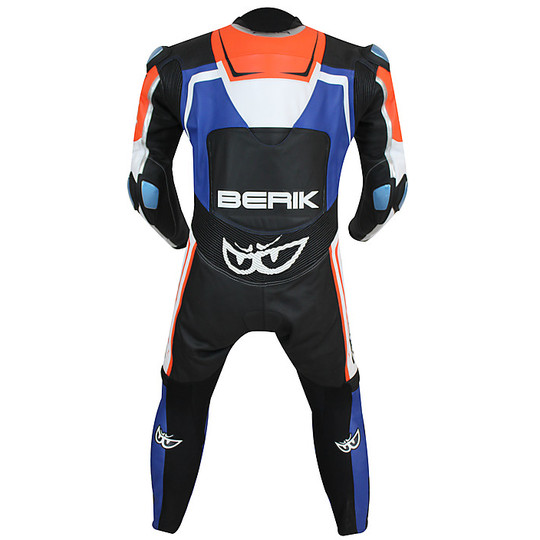 Combinaison moto professionnelle en cuir Berik 2.0 Full Ls1 Ls1-8369 BK blanc bleu rouge