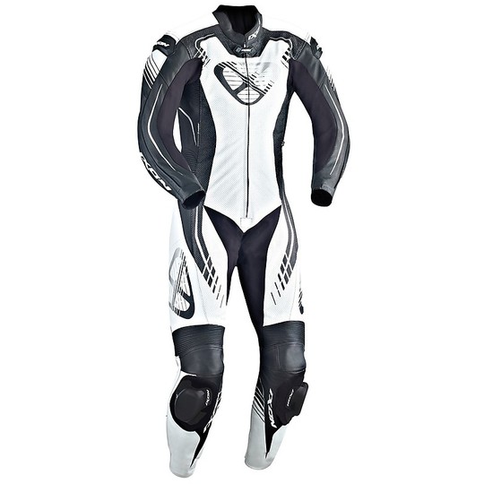 BI ESSE Combinaison Moto Cuir Véritable - Perforée - Protections CE Amovibles - Pour Piste Ou Route - Taille Unique