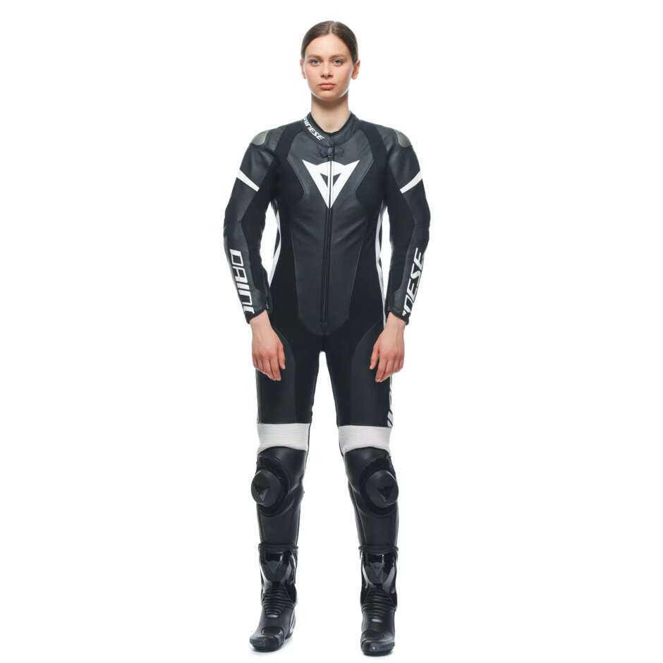 Tuta Moto Donna Intera Dainese GROBNIK LADY 1PC PERF. # Nero Nero Bianco