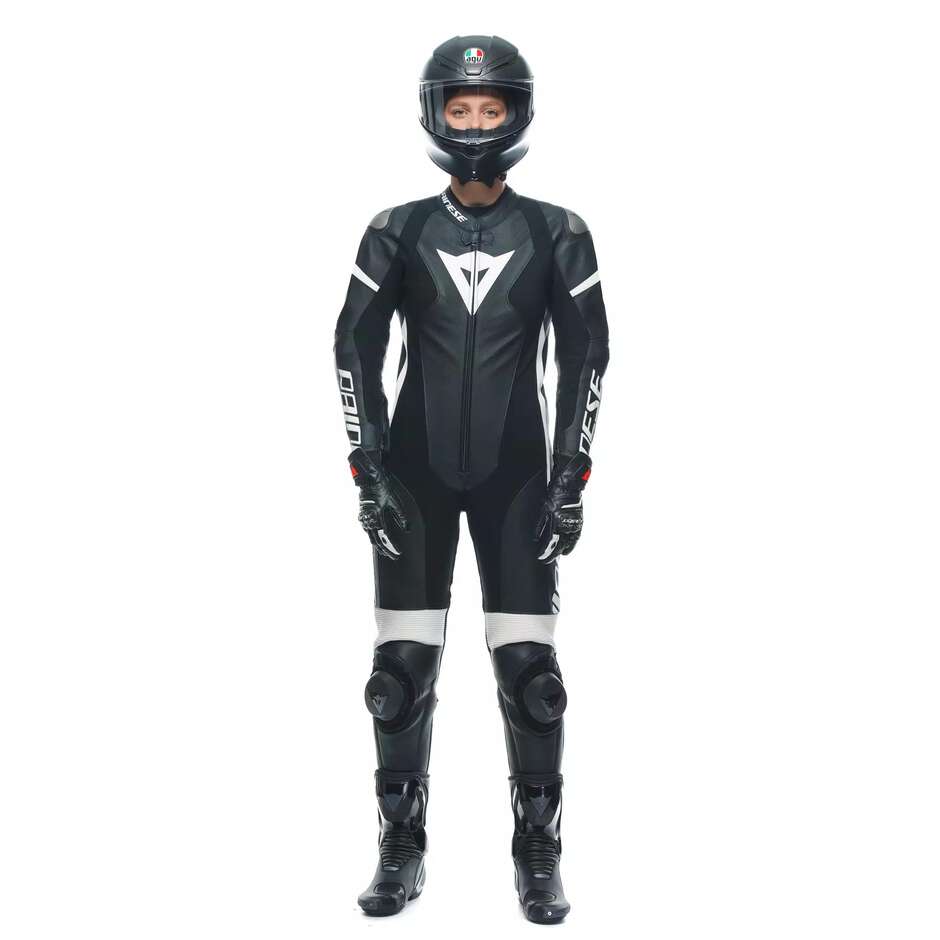 Tuta Moto Donna Intera Dainese GROBNIK LADY 1PC PERF. # Nero Nero Bianco