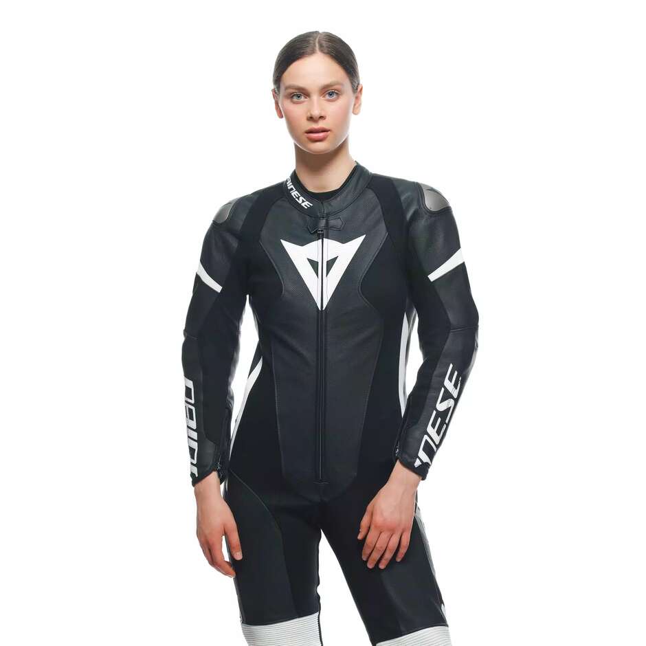Tuta Moto Donna Intera Dainese GROBNIK LADY 1PC PERF. # Nero Nero Bianco