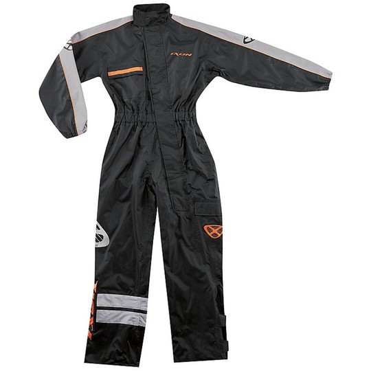 Complete Ixon Motorcycle Rain Suit Black / gray / orange R8.8