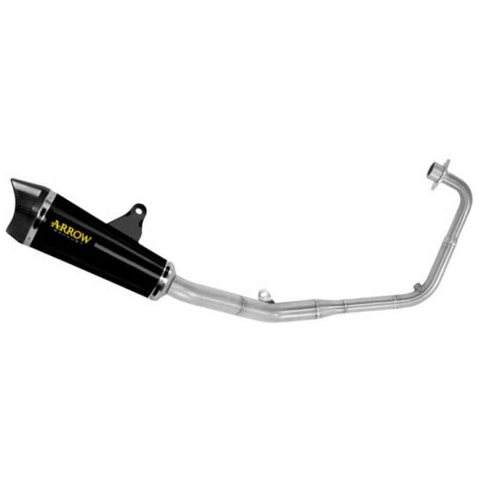Complete kit with Arrow X-Kone Dark silencer for Honda CB 125 R (21-24)