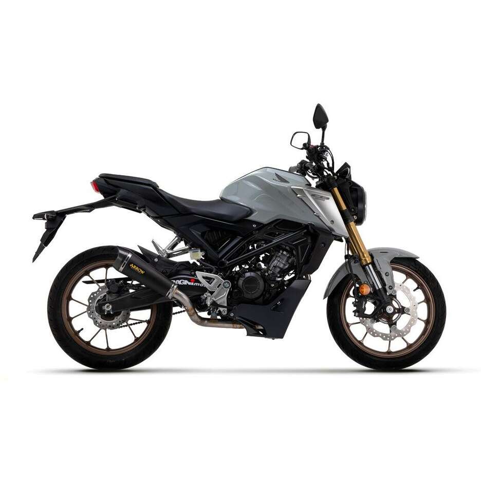 Complete kit with Arrow X-Kone Dark silencer for Honda CB 125 R (21-24)