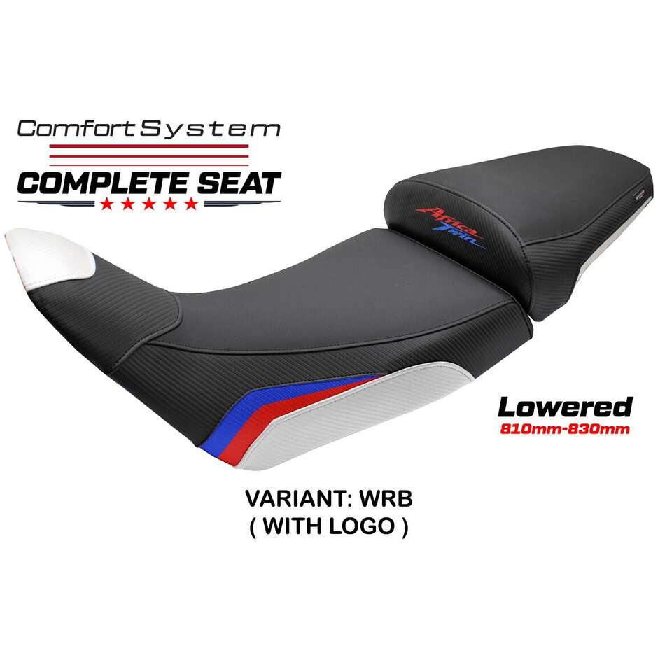 Complete seat TPZ Italia Specific HonPer for Africa Twin 1100 2020-2025 Model Asmara Comfort System - Lowered