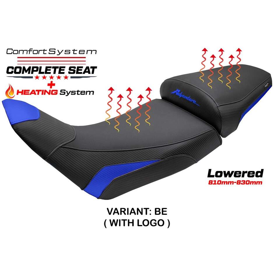 Complete seat TPZ Italia Specific HonPer for Africa Twin 1100 2020-2025 Model Asmara Heating Comfort System - Lowered