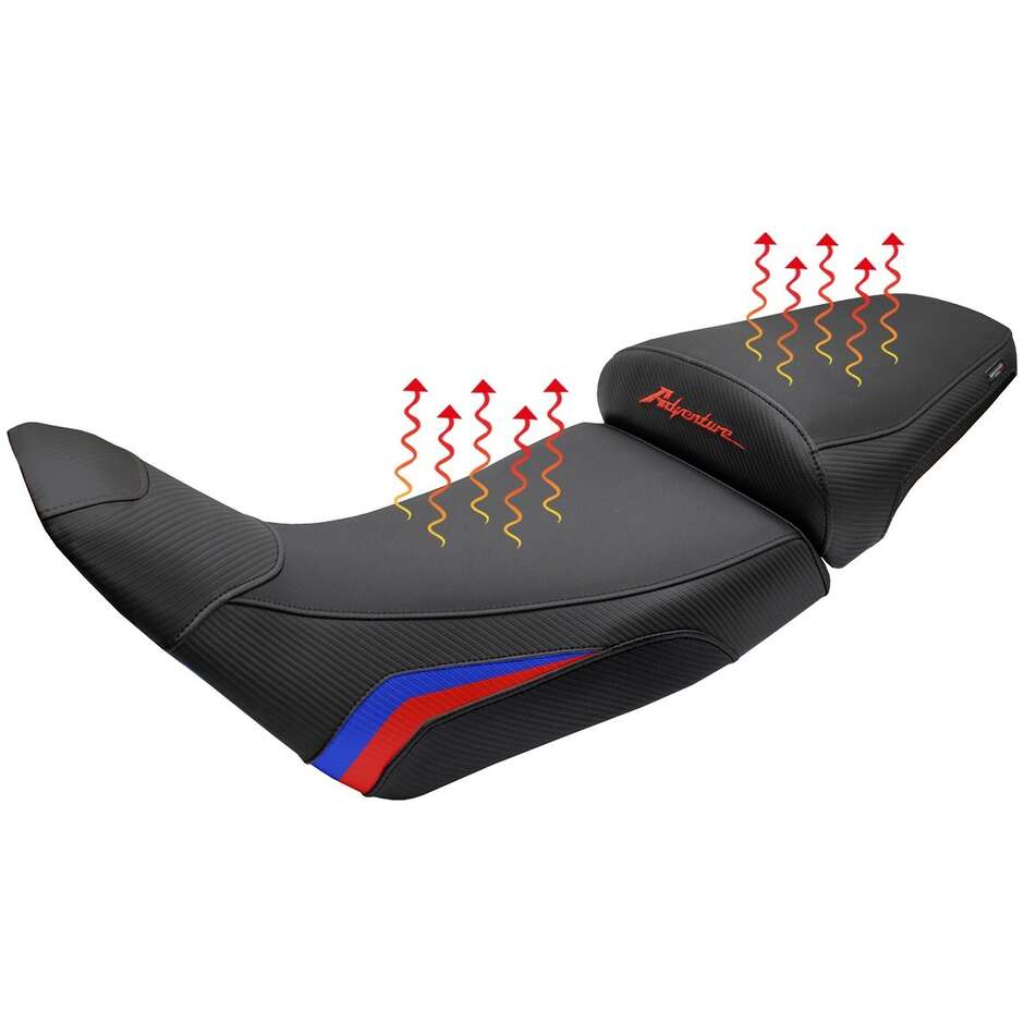 Complete seat TPZ Italia Specific HonPer for Africa Twin 1100 2020-2025 Model Asmara Heating Comfort System - Lowered