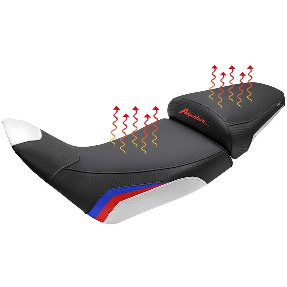 Complete seat TPZ Italia Specific HonPer for Africa Twin 1100 2020-2025 Model Asmara Heating Comfort System - Lowered