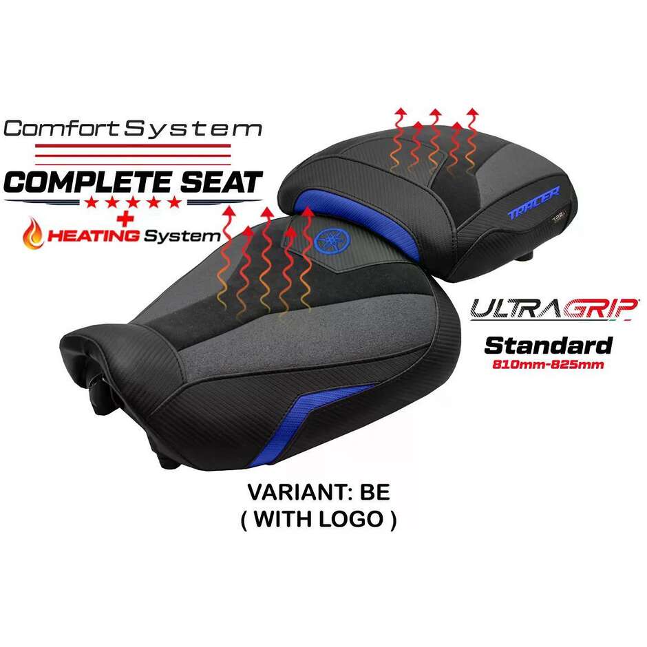 Complete seat TPZ Italia Specific YamFor aha Tracer 9 / 9 GT 2021-2024 Model Naha Heating Ultragrip Complete Comfort Seat - Standard