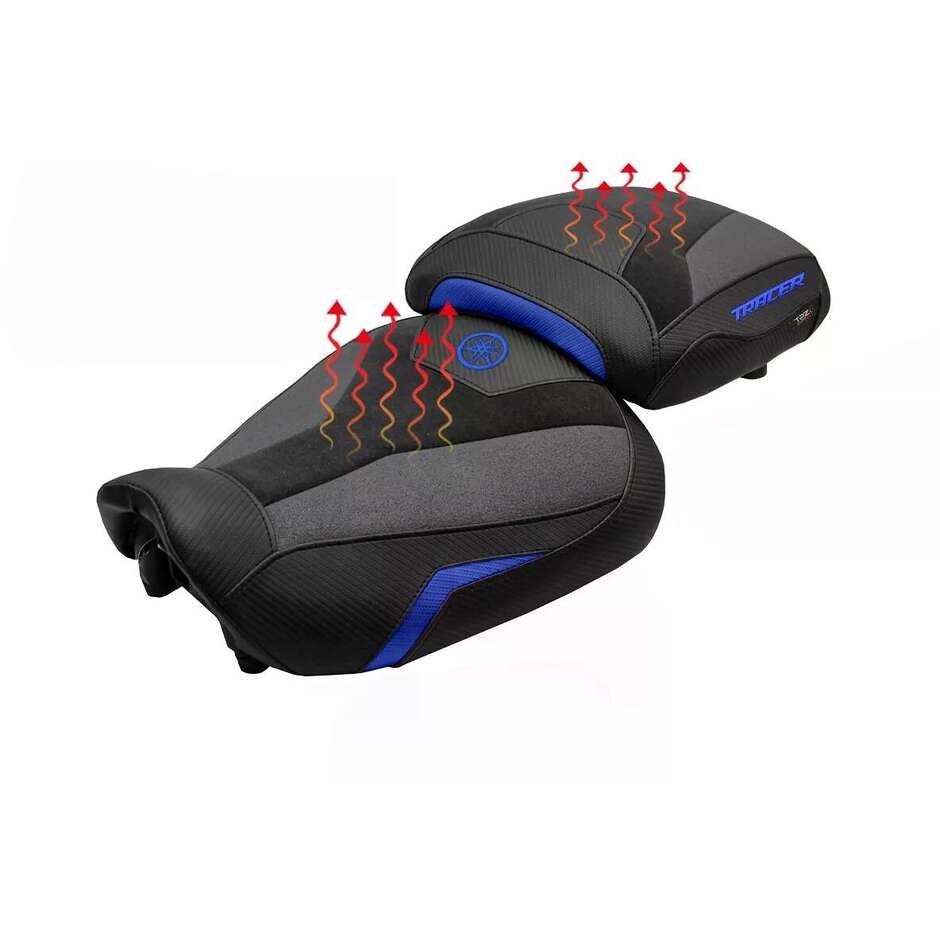 Complete seat TPZ Italia Specific YamFor aha Tracer 9 / 9 GT 2021-2024 Model Naha Heating Ultragrip Complete Comfort Seat - Standard