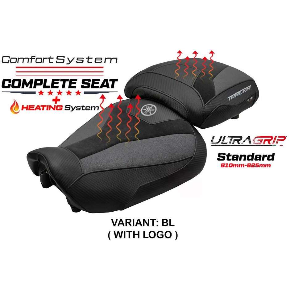 Complete seat TPZ Italia Specific YamFor aha Tracer 9 / 9 GT 2021-2024 Model Naha Heating Ultragrip Complete Comfort Seat - Standard