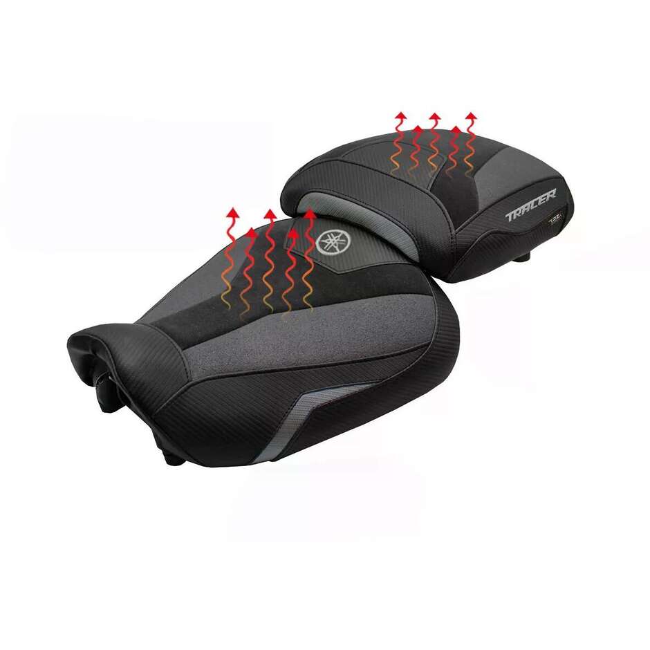Complete seat TPZ Italia Specific YamFor aha Tracer 9 / 9 GT 2021-2024 Model Naha Heating Ultragrip Complete Comfort Seat - Standard
