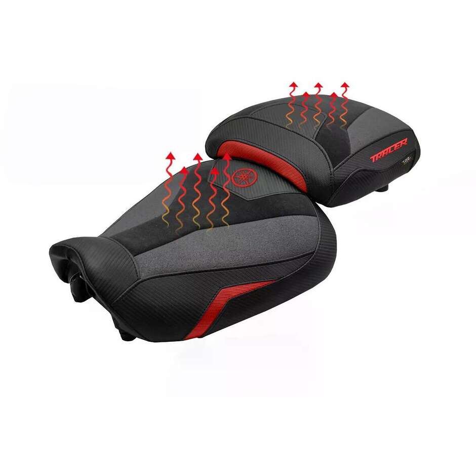 Complete seat TPZ Italia Specific YamFor aha Tracer 9 / 9 GT 2021-2024 Model Naha Heating Ultragrip Complete Comfort Seat - Standard