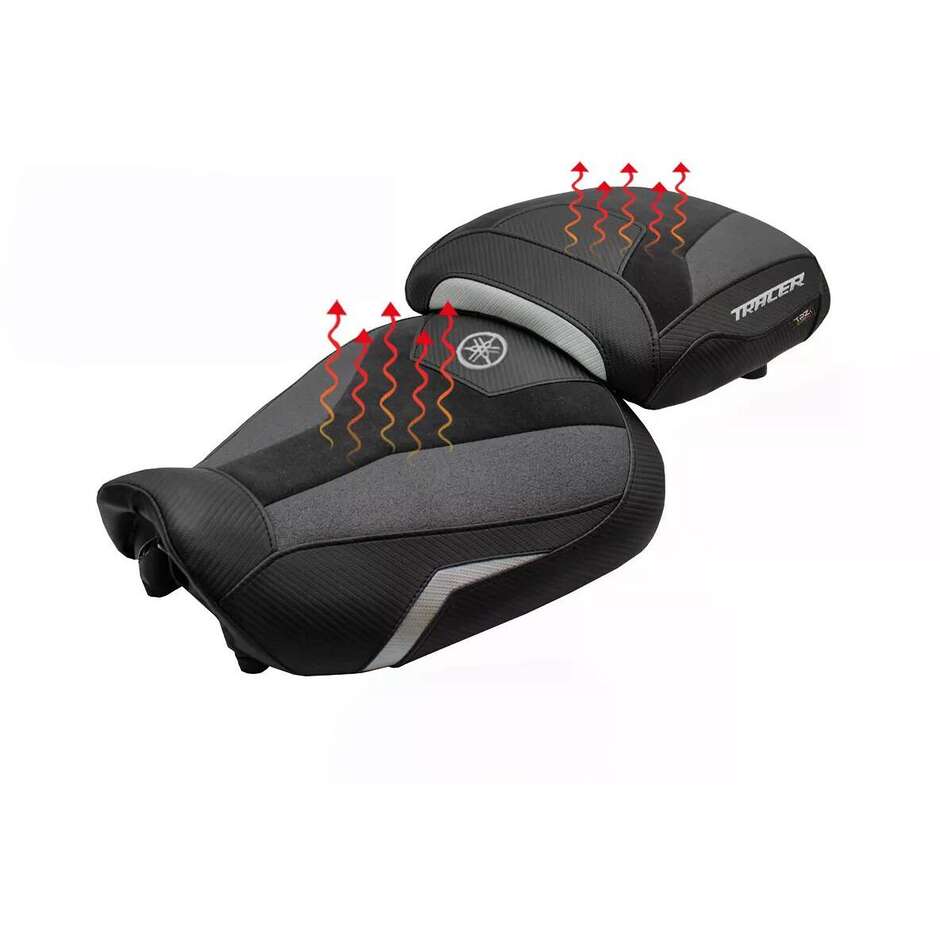 Complete seat TPZ Italia Specific YamFor aha Tracer 9 / 9 GT 2021-2024 Model Naha Heating Ultragrip Complete Comfort Seat - Standard