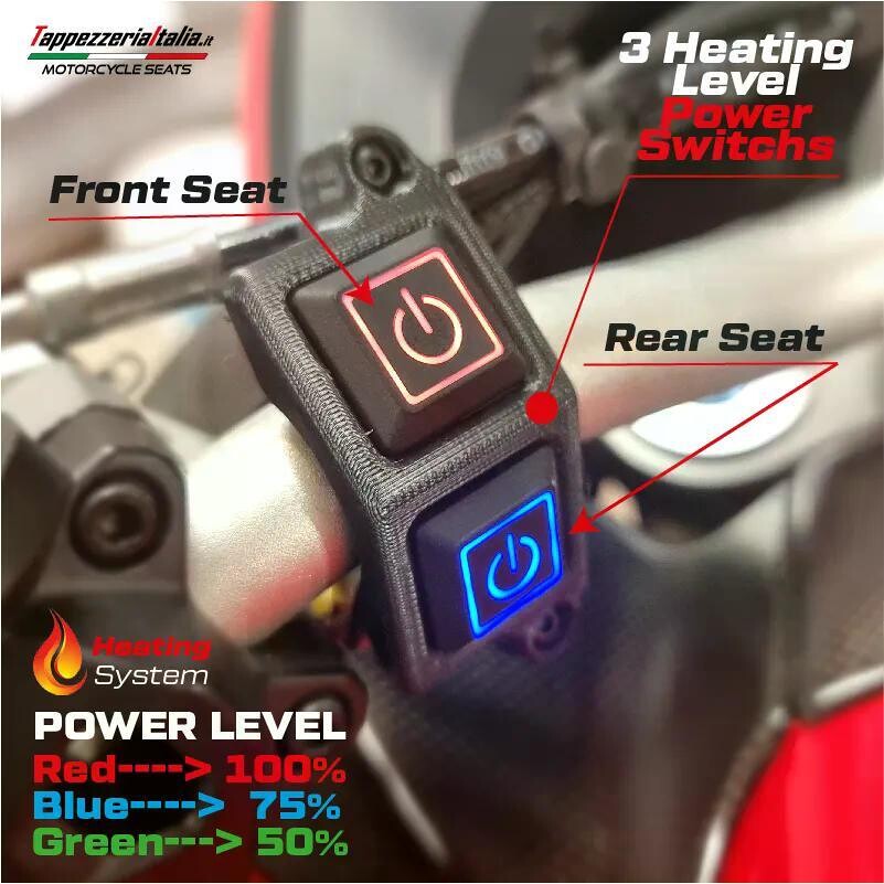 Complete seat TPZ Italia Specific YamFor aha Tracer 9 / 9 GT 2021-2024 Model Naha Heating Ultragrip Complete Comfort Seat - Standard