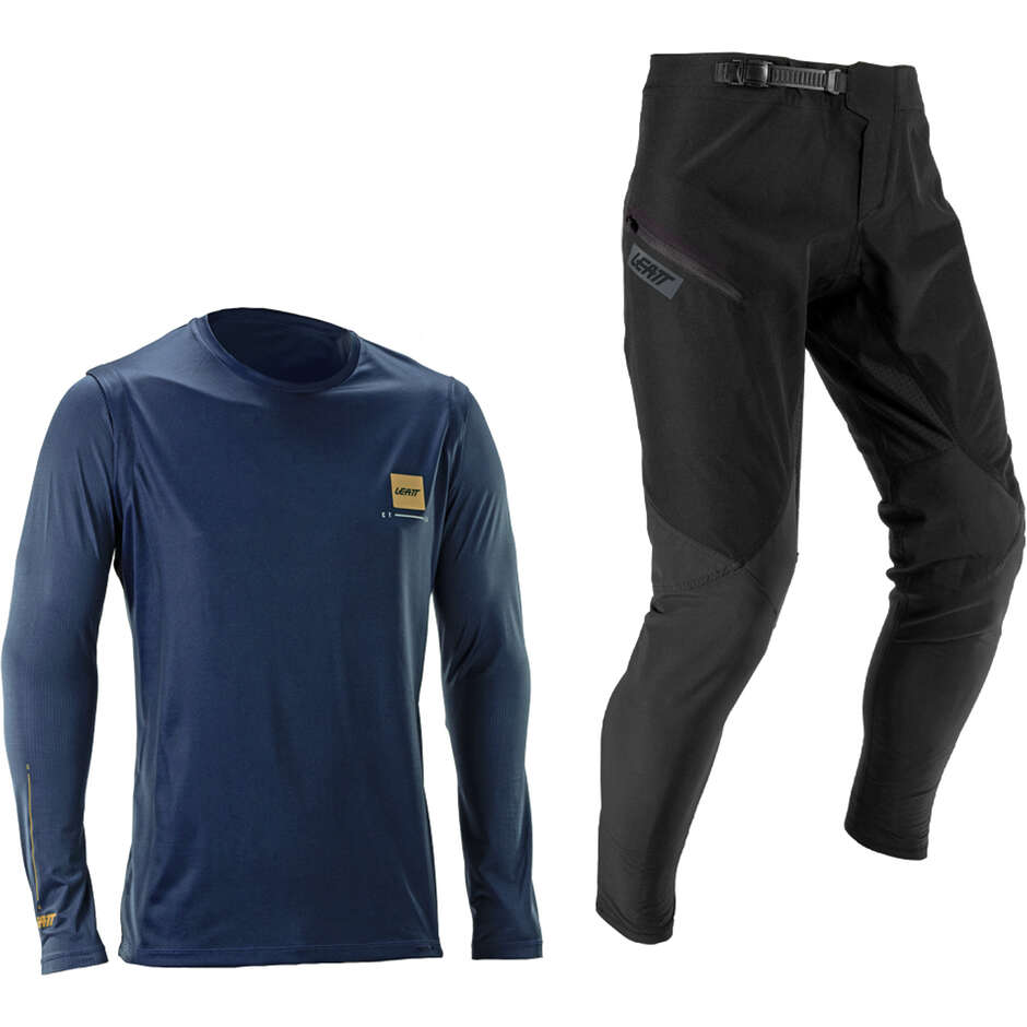 Completo Leatt Maglia e Pantaloni Mtb Gravity 1.0 Leatt Blu