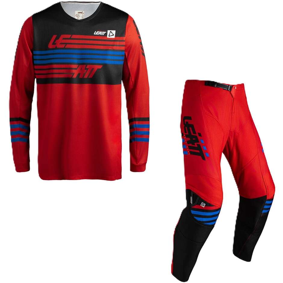 Completo Moto 3.5 Mini-Junior per Bambino Leatt Strisce Rosse