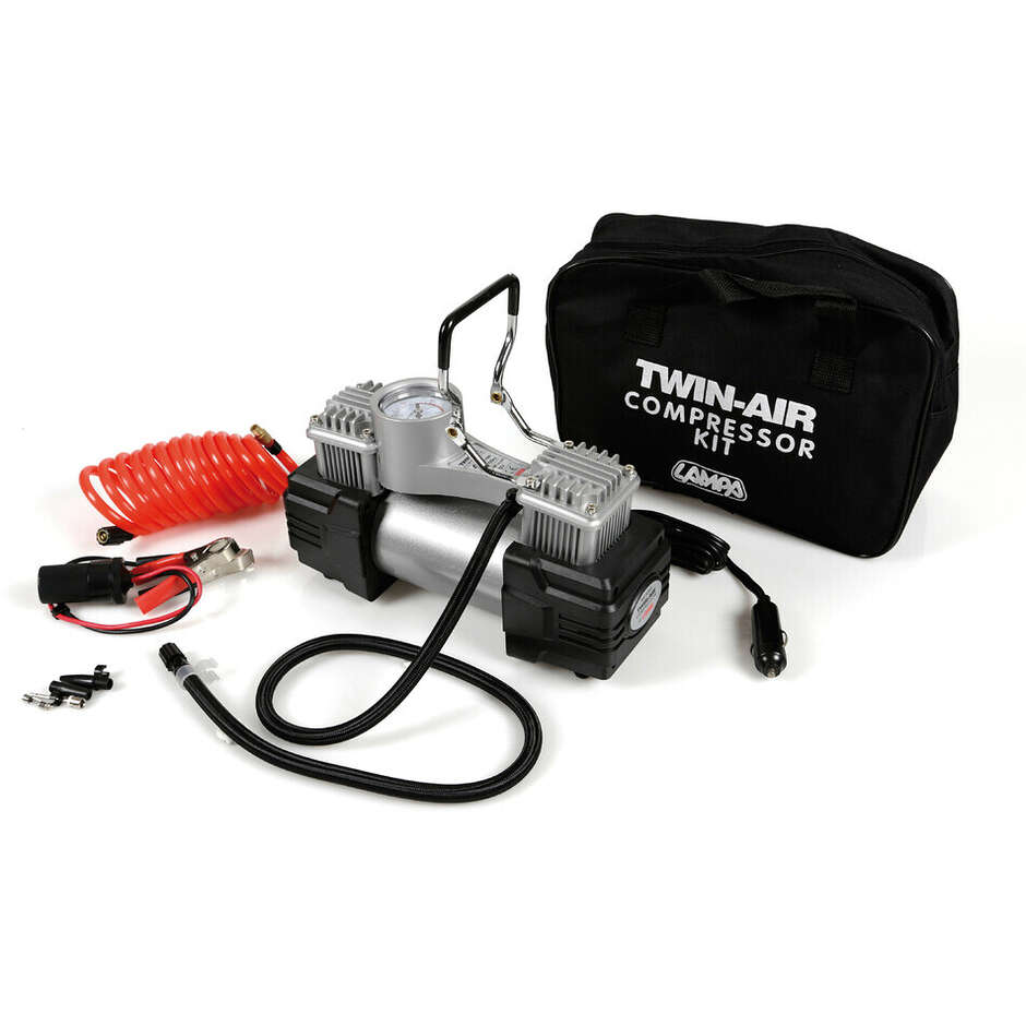 Compresseur de gonflage de pneu à double cylindre Lampa TWIN AIR 12V