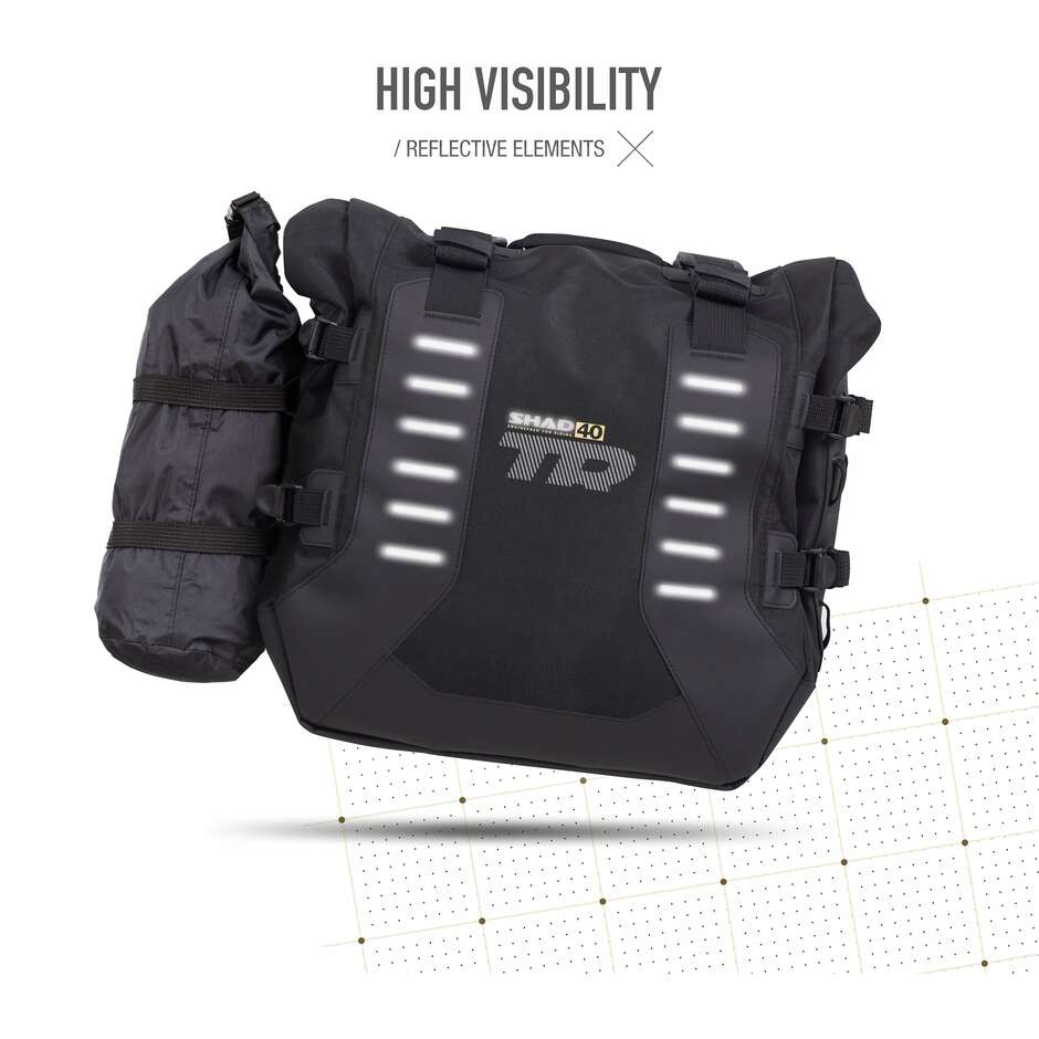 Coppia Borse Laterali Adventure Shad TR40 Terra - 4P & 3P System 