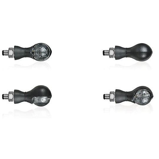 Coppia Di Frecce Moto Ball A Led Nero Catadriotto Fumè taglia un